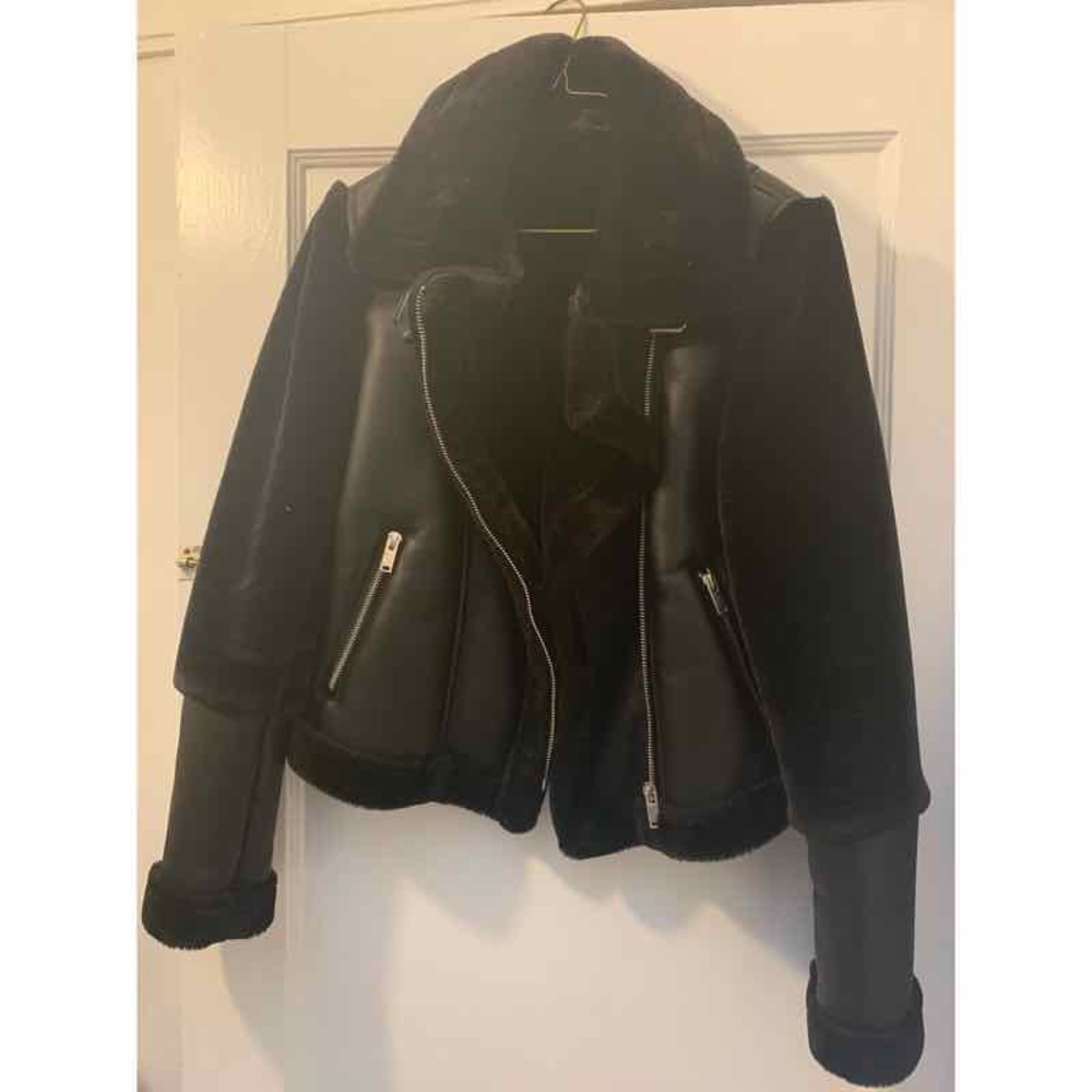 Faux shearling coat